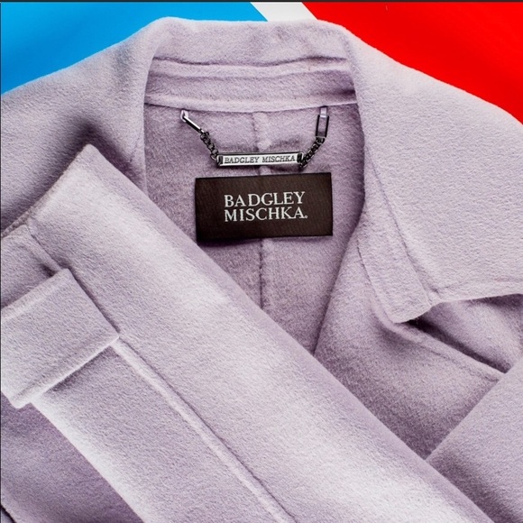 badgley mischka lavender wrap coat